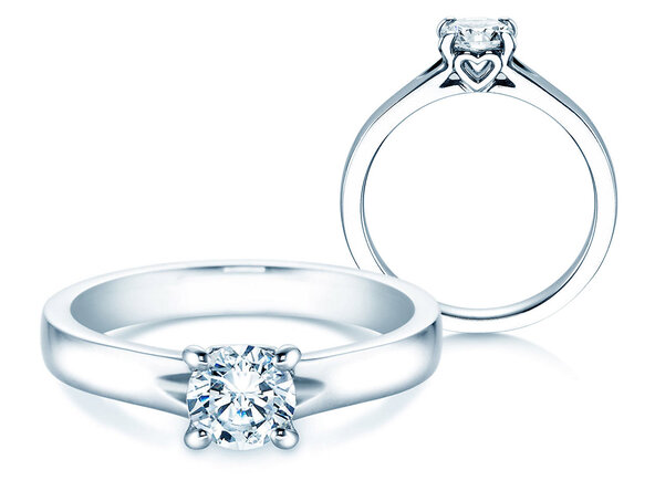Anillo de compromiso Romance en 18K oro blanco con diamante 0,75ct G/SI