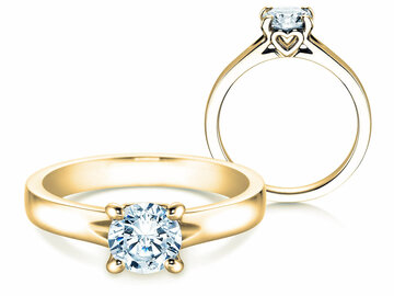 Anillo de compromiso Romance en 9K oro blanco con diamante 1,00ct H/SI