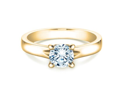 Anillo de compromiso Romance en 9K oro amarillo con diamante 1,00ct H/SI