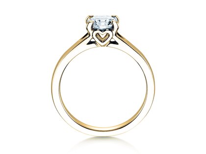 Anillo de compromiso Romance en 9K oro amarillo con diamante 1,00ct H/SI