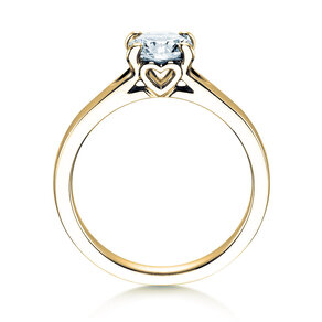 Anillo de compromiso Romance en 9K oro amarillo con diamante 1,00ct H/SI