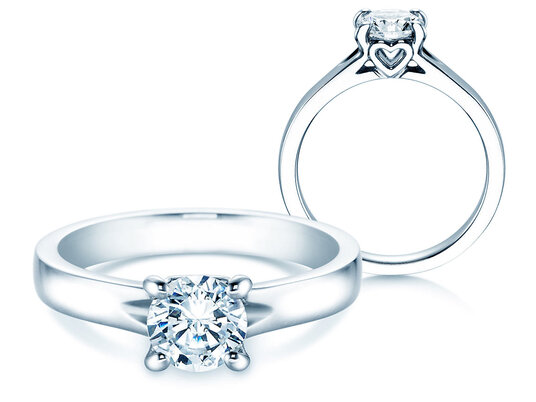 Anillo de compromiso Romance en 14K oro blanco con diamante 2,50ct H/SI