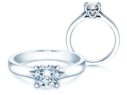 Anillo de compromiso Romance en 14K oro blanco con diamante 2,50ct H/SI