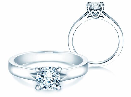 Anillo de compromiso Romance en platino 950/- con diamante 1,00ct G/SI