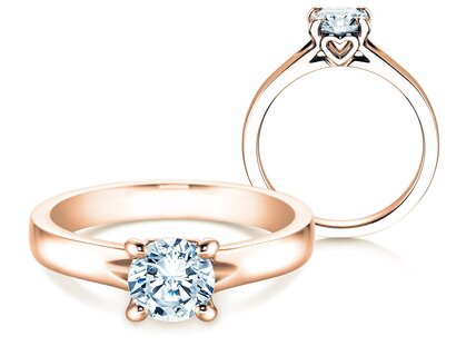 Anillo de compromiso Romance en 14K oro rosa con diamante 1,00ct G/SI