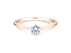 Anillo de compromiso Royal en 14K oro rosa con diamante 0,30ct G/SI