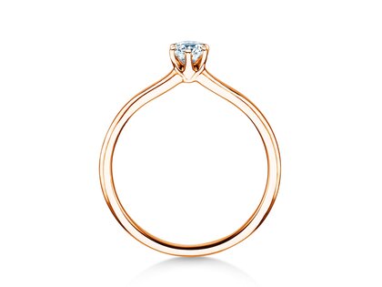 Anillo de compromiso Royal en 14K oro rosa con diamante 0,30ct G/SI