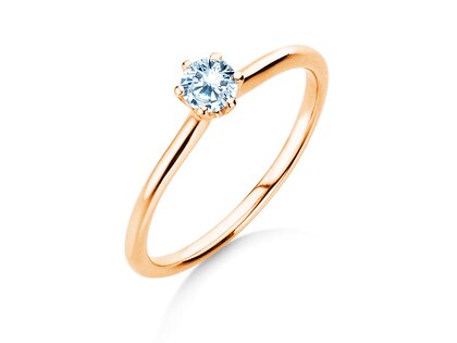 Anillo de compromiso Royal en 14K oro rosa con diamante 0,30ct G/SI
