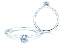 Anillo de compromiso Royal en 14K oro blanco con diamante 0,30ct G/SI