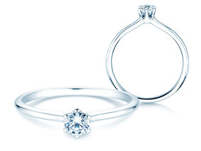 Anillo de compromiso Royal en 14K oro blanco con diamante 0,30ct G/SI