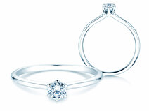 Anillo de compromiso Royal en 18K oro blanco con diamante 0,25ct G/SI