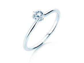 Anillo de compromiso Royal en 14K oro blanco con diamante 0,30ct G/SI