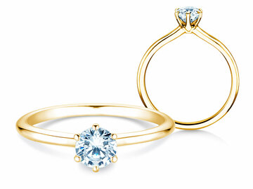 Anillo de compromiso Royal en 9K oro blanco con diamante 0,50ct H/SI