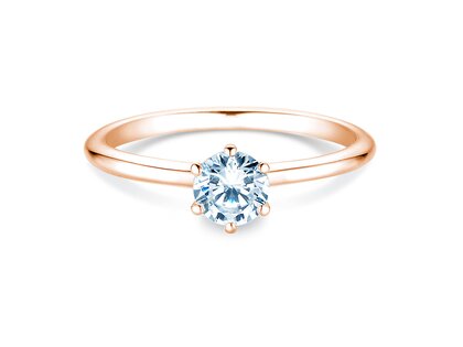 Anillo de compromiso Royal en oro rosa