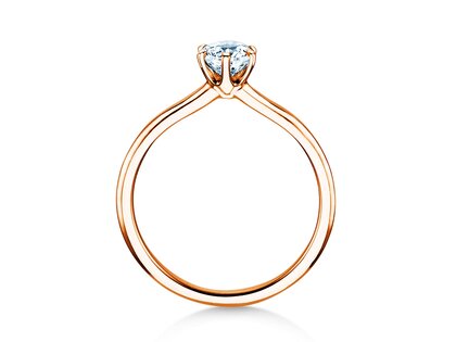 Anillo de compromiso Royal en oro rosa