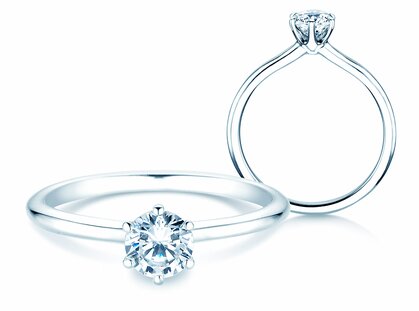 Anillo de compromiso Royal en 14K oro blanco con diamante 0,50ct G/SI