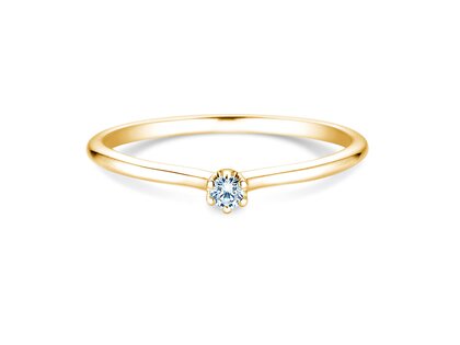Anillo de compromiso Royal en 14K oro amarillo con diamante 0,05ct H/SI