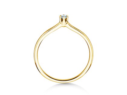 Anillo de compromiso Royal en 14K oro amarillo con diamante 0,05ct H/SI