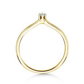 Anillo de compromiso Royal en 14K oro amarillo con diamante 0,05ct H/SI