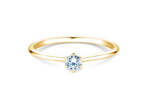 Anillo de compromiso Royal en 14K oro amarillo con diamante 0,15ct G/SI