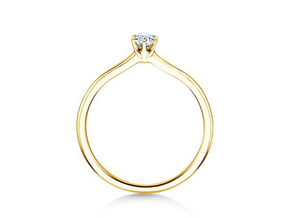 Anillo de compromiso Royal en 14K oro amarillo con diamante 0,15ct G/SI