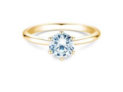 Anillo de compromiso Royal en 14K oro amarillo con diamante 1,50ct D/IF
