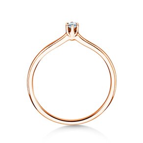 Anillo de compromiso Royal en 9K oro rosa con diamante 0,05ct H/SI