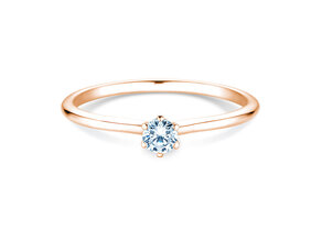 Anillo de compromiso Royal en 9K oro rosa con diamante 0,15ct D/IF