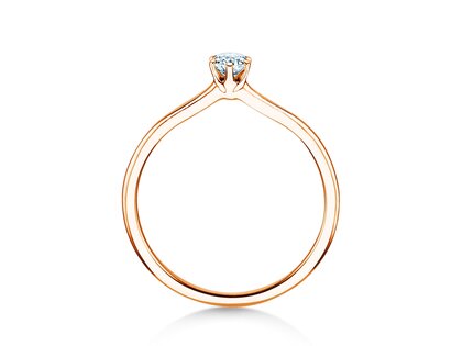 Anillo de compromiso Royal en 9K oro rosa con diamante 0,15ct D/IF