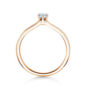 Anillo de compromiso Royal en 9K oro rosa con diamante 0,15ct D/IF