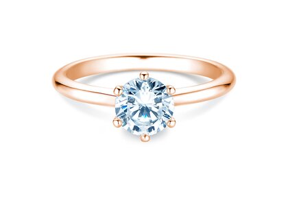 Anillo de compromiso Royal en 9K oro rosa con diamante 1,00ct H/SI
