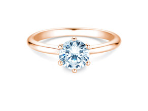 Anillo de compromiso Royal en 9K oro rosa con diamante 1,00ct H/SI
