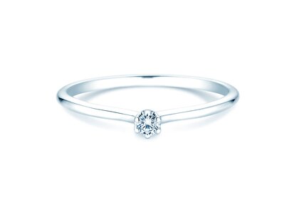 Anillo de compromiso Royal en 14K oro blanco con diamante 0,05ct H/SI