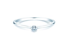 Anillo de compromiso Royal en 14K oro blanco con diamante 0,05ct H/SI