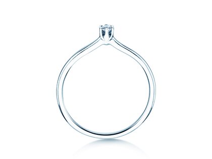 Anillo de compromiso Royal en 14K oro blanco con diamante 0,05ct H/SI