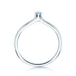 Anillo de compromiso Royal en 14K oro blanco con diamante 0,05ct H/SI