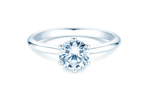 Anillo de compromiso Royal en 18K oro blanco con diamante 2,00ct D/IF