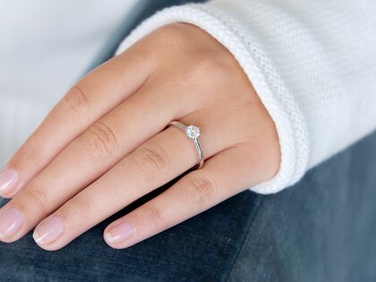 Anillo de compromiso Royal en plata