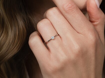Anillo de compromiso Spirit en plata 925/- con diamante 0,15ct G/VS