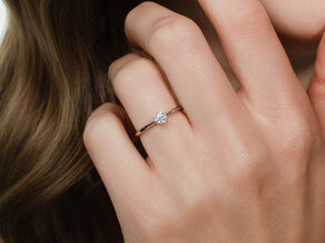 Anillo de compromiso Spirit en 18K oro blanco con diamante 0,30ct G/SI