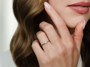Anillo de compromiso Spirit en 18K oro blanco con diamante 0,30ct G/SI