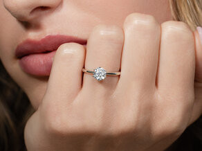 Anillo de compromiso Spirit en 9K oro blanco con diamante 1,00ct H/SI
