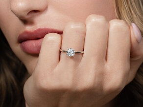 Anillo de compromiso Spirit en 9K oro blanco con diamante 1,00ct G/SI