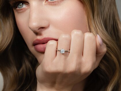 Anillo de compromiso Spirit en 9K oro blanco con diamante 1,00ct G/SI