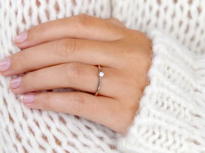 Anillo de compromiso Spirit en plata 925/- con diamante 0,15ct G/VS