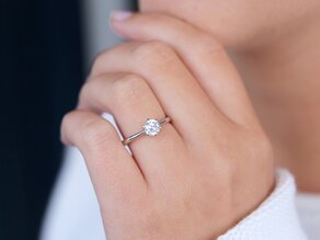 Anillo de compromiso Spirit en 9K oro blanco con diamante 1,00ct G/SI
