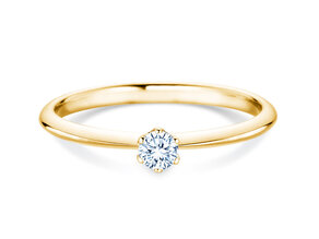 Anillo de compromiso The One en 14K oro amarillo con diamante 0,15ct H/SI