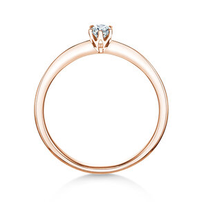 Anillo de compromiso The One en 9K oro rosa con diamante 0,15ct H/SI