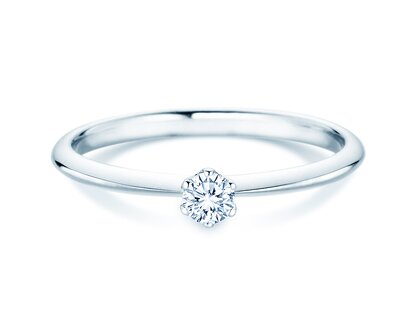 Anillo de compromiso The One en plata 925/- con diamante 0,15ct G/IF