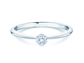 Anillo de compromiso The One en plata 925/- con diamante 0,15ct G/IF